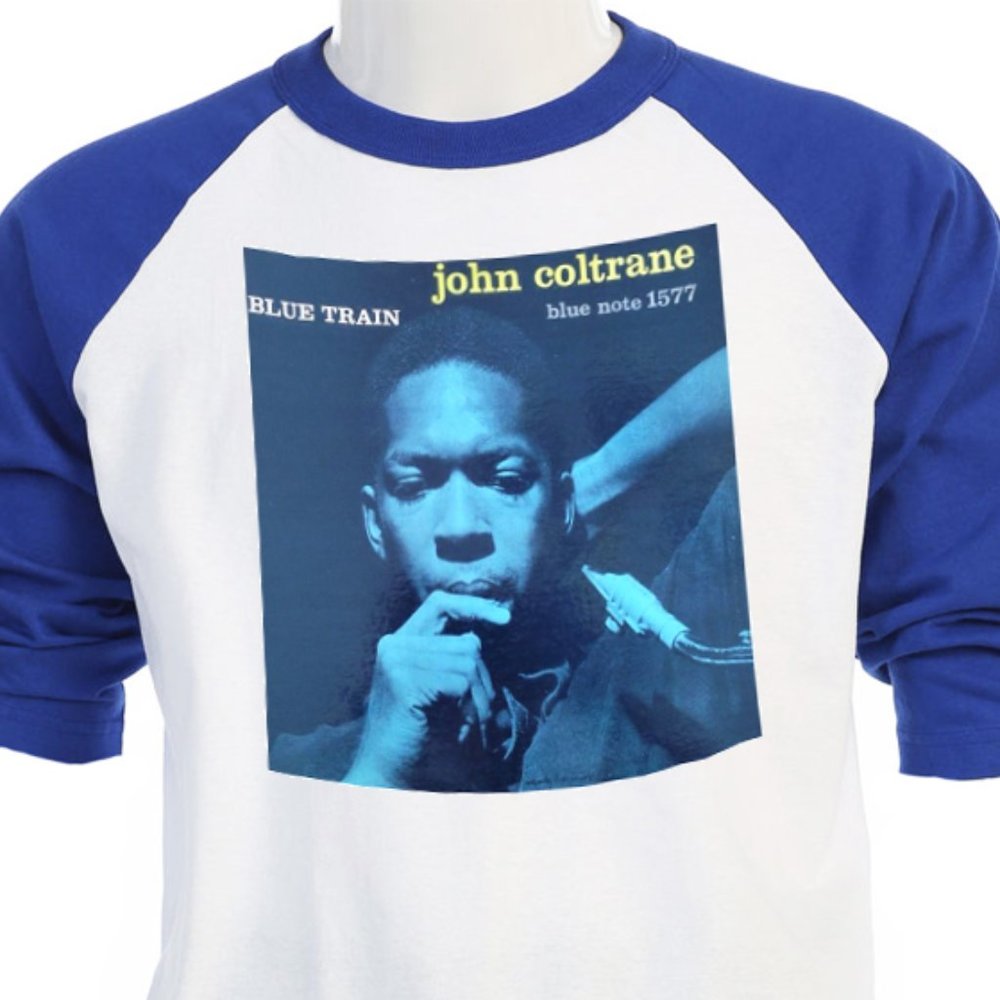 JOHN COLTRANE, MENS BLUE SLEEVE JERSEY/TEE T-70